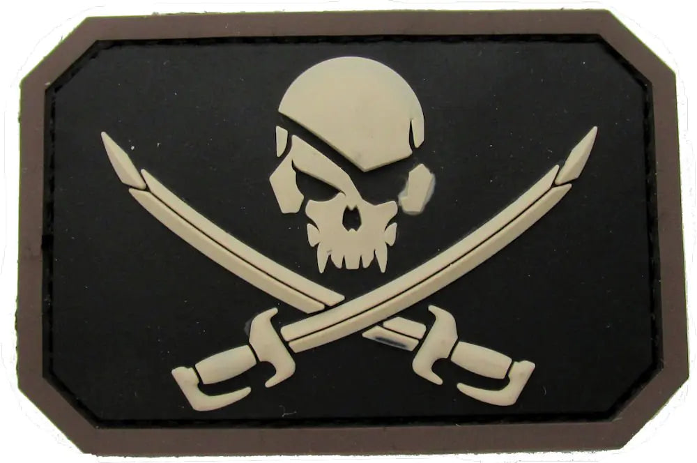 Pirate Skull Flag Morale Patch - PVC (BLACK (SWAT))
