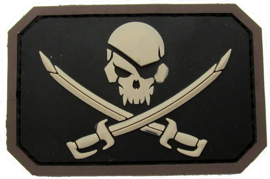 Pirate Skull Flag Morale Patch - PVC (BLACK (SWAT))