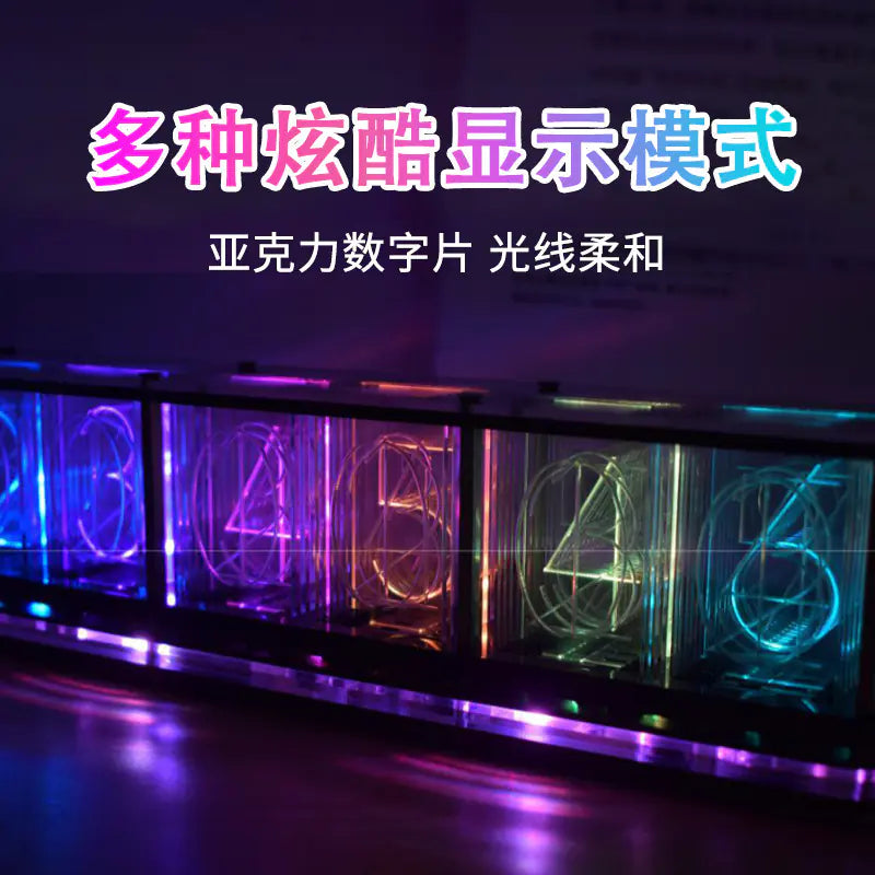 RGB Colorful DIY Digital Clock Creative Gift