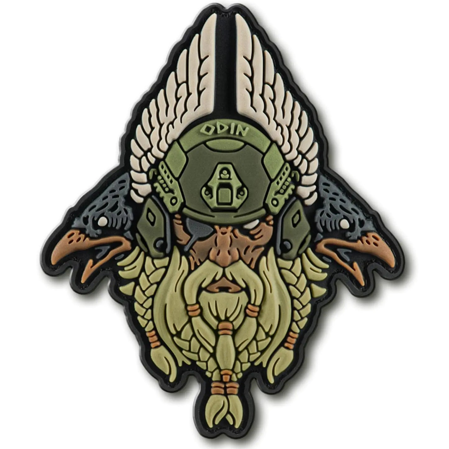 M-Tac Viking Invasion PVC 3D Morale Patch Military & Tactical Army (Odin Olive)