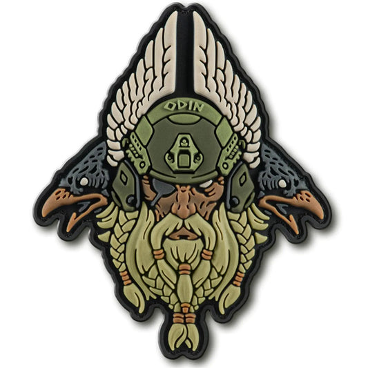 M-Tac Viking Invasion PVC 3D Morale Patch Military & Tactical Army (Odin Olive)