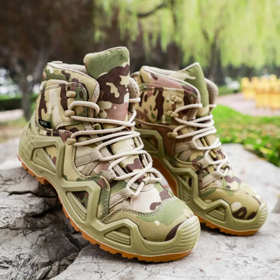 Mid-Top Military Combat Boots for Outdoor Training