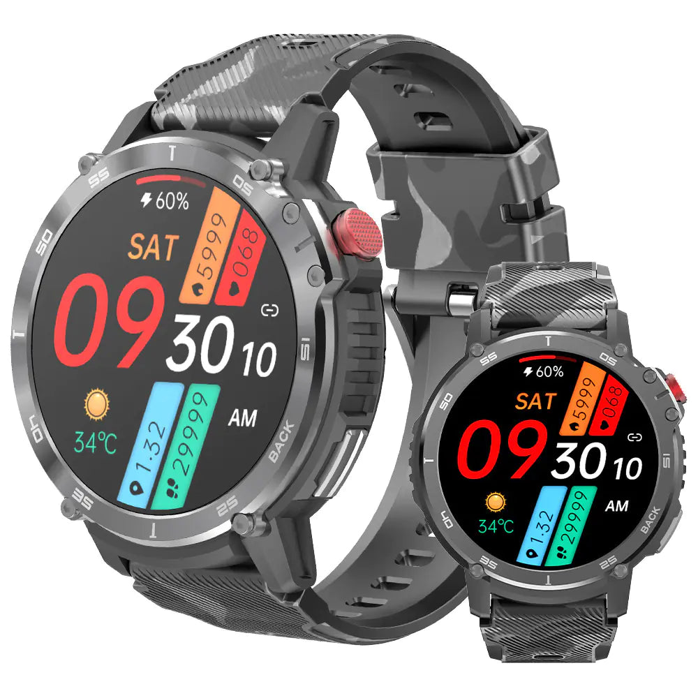 C22 Smartwatch 1.6" Bluetooth Music Waterproof 3ATM