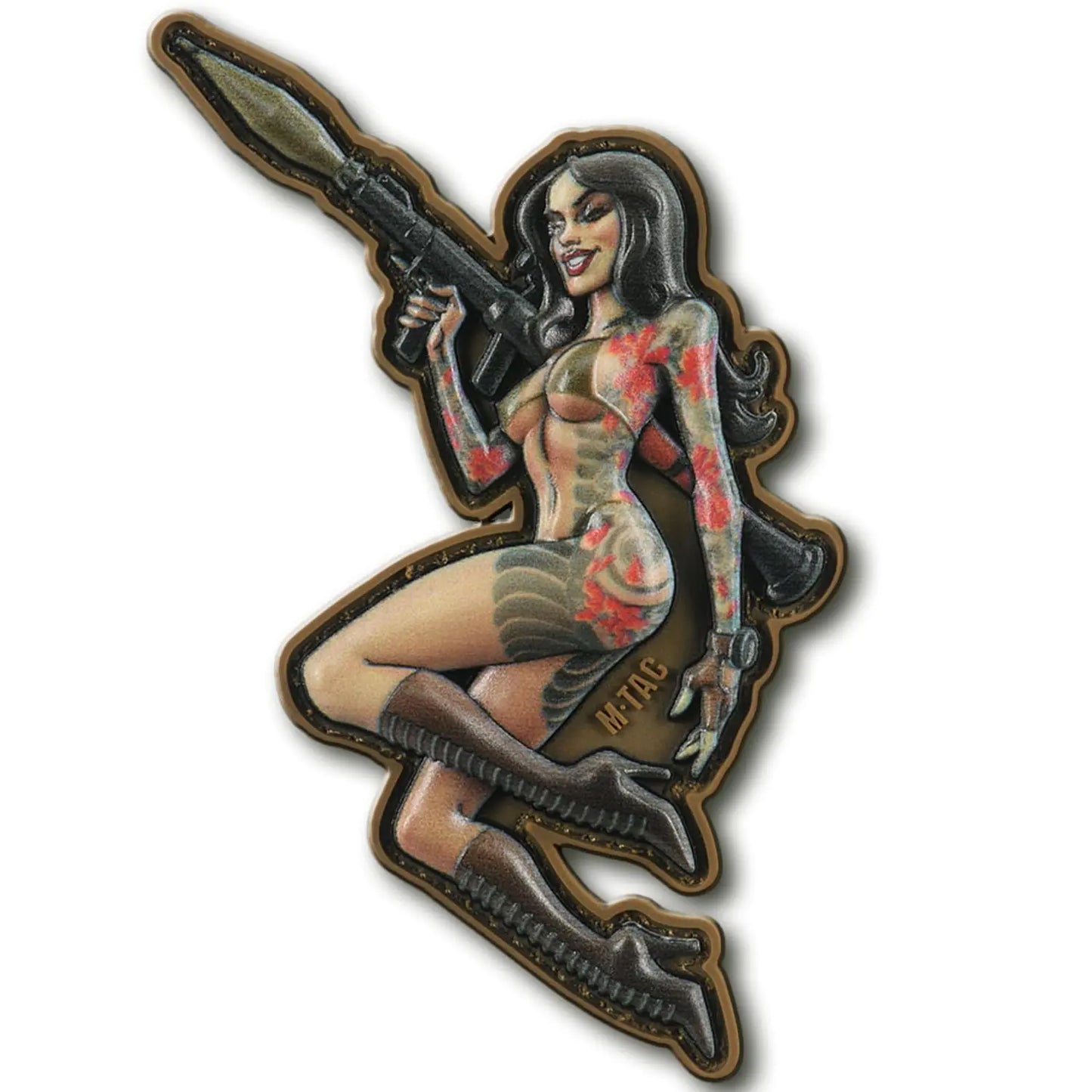 M-Tac Morale Patch Tactical Girl - PVC Tactical Military Patch with Hook Fastener Backing - Real-Lookingn Patches for Vest Backpacks Hats (#9 RPG)