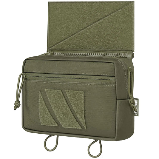 OneTigris Tactical Drop Pouch Dangler Pouch PLUS1S Admin Pouch Tactical Tool Pouch with Hook and Loop Panel for Tactical Vest Chest Rig Plate Carrier Tactical Gear
