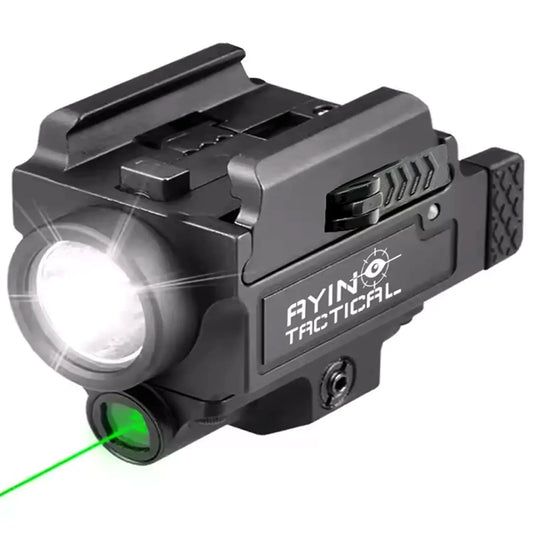 AYIN Tactical Pistol Light Combo 800 Lumen Quick Disconnect USB Rechargeable Tactical Rail Mounted Flashlight Mounting Hardware Battery and Charger Included