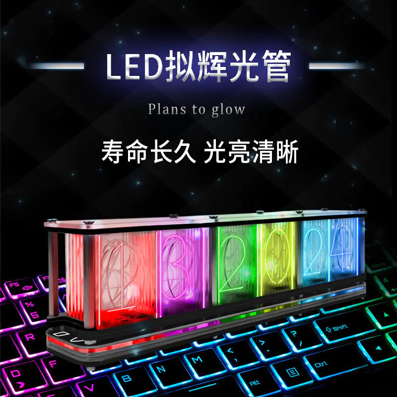 RGB Colorful DIY Digital Clock Creative Gift