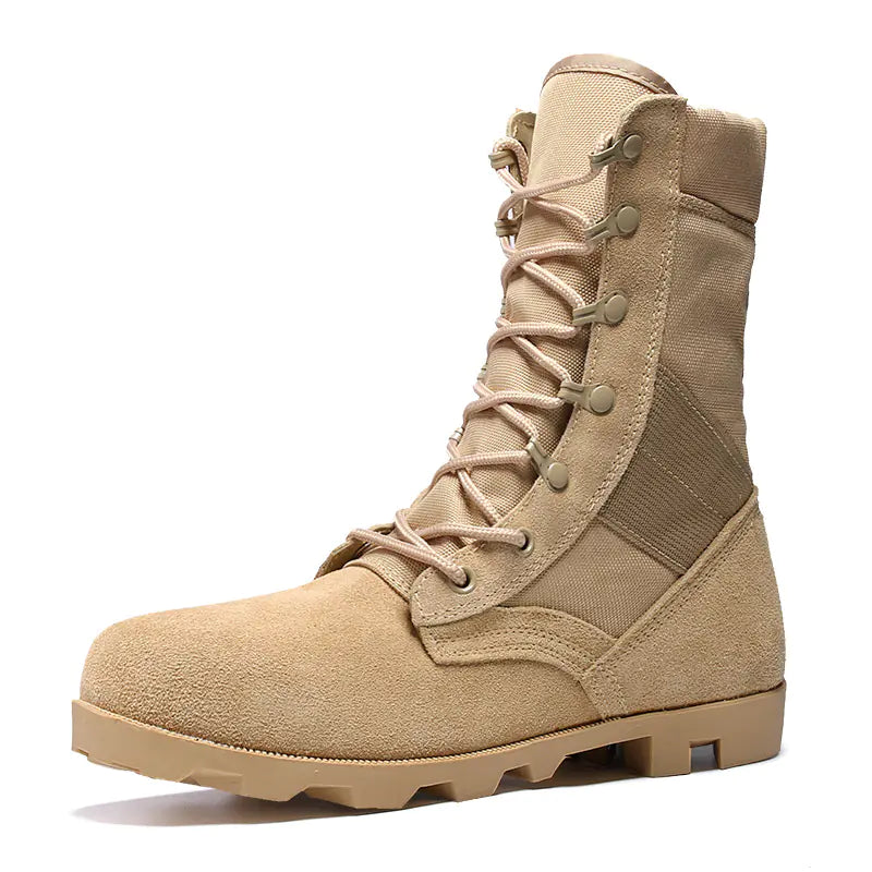 Men's High-Top Military Leather Martin Boots
