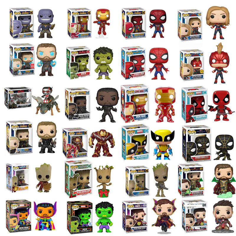 Funko Pop Marvel Avengers Iron Man Thor Spider-Man Figure