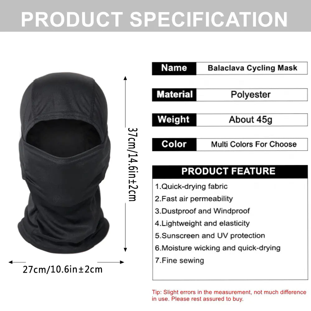 Tactical Camouflage Motorcycle Headwear for Men