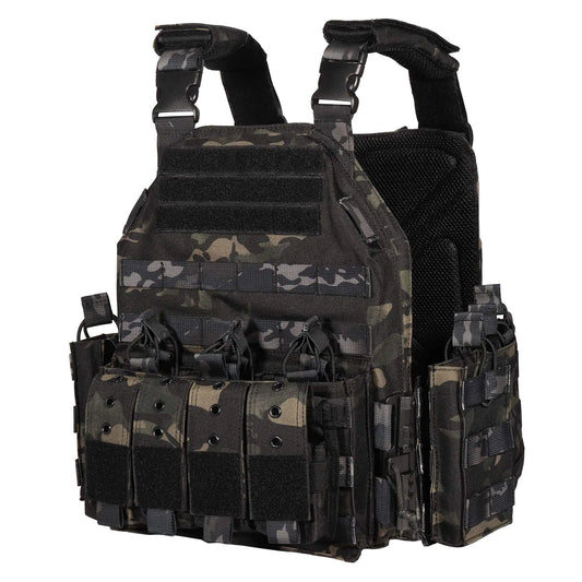 vAv YAKEDA CAMO Tactical Outdoor Carrier Vest (Black CP)