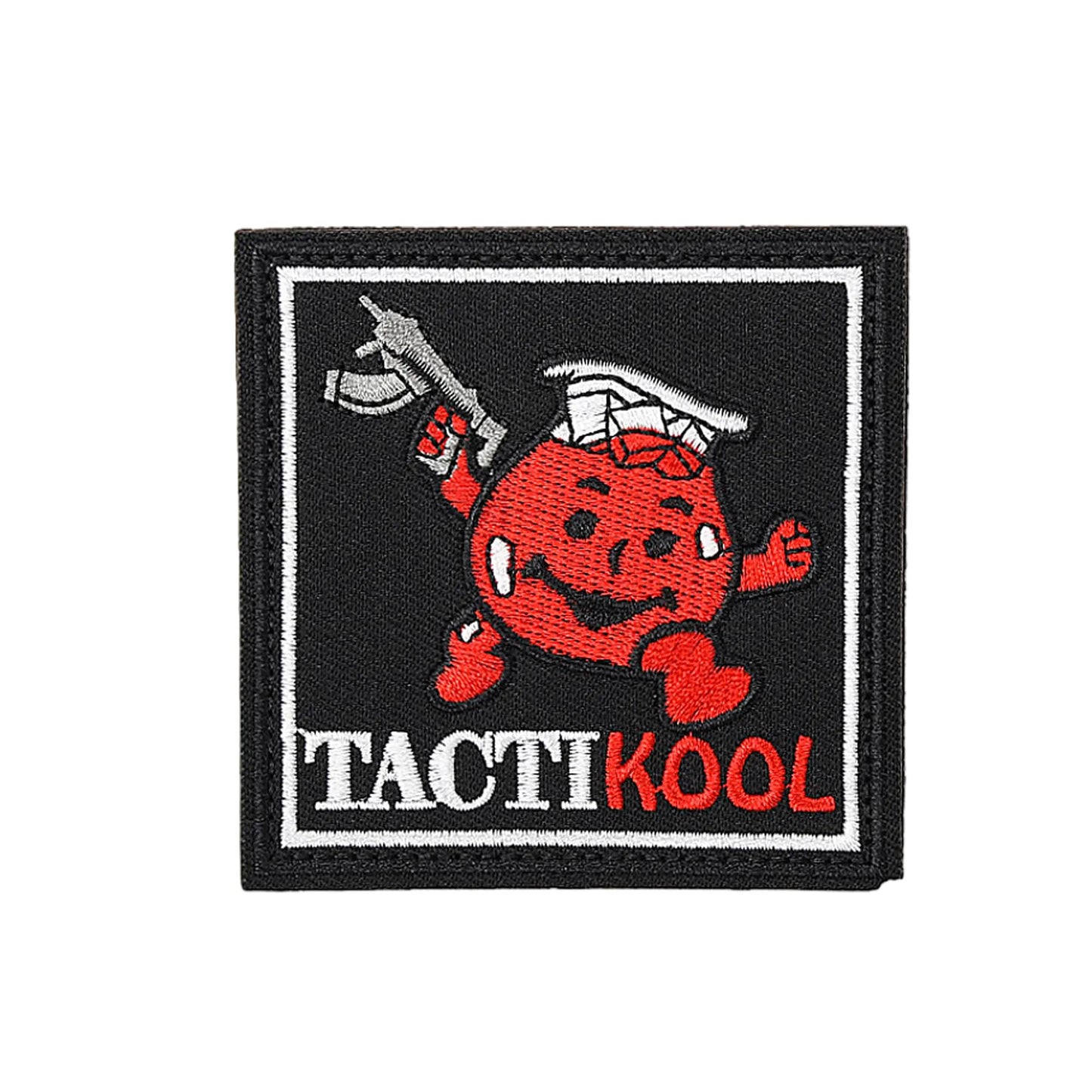 Tactikool Kool Patch -Aid Man - Funny Military Morale Patches Cute Meme Patch Mello Patch - Hook and Loop - Embroidered Emblem Fastener for Tactical Backpack Bags Murph Vests Jeans Hats Helmets