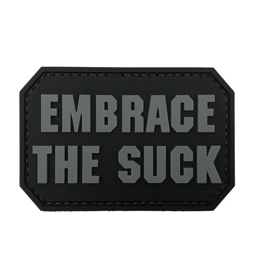 Uken Embrace The Suck Funny PVC Rubber Tactical Hook Patch for Tactical Backpacks (Grey)
